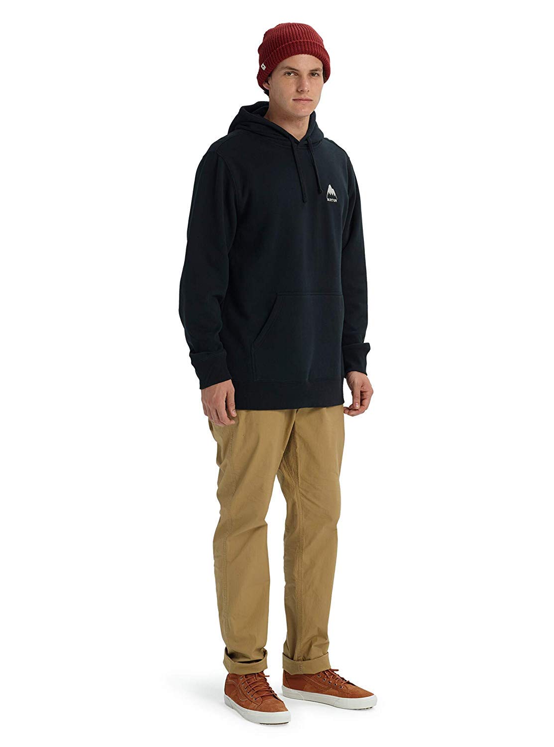 Burton Men's Mountain Pullover Sweatshirt Hoodie - Warm Fleece Lined Hooded Jacket for Hiking, Camping & Outdoor Adventures
