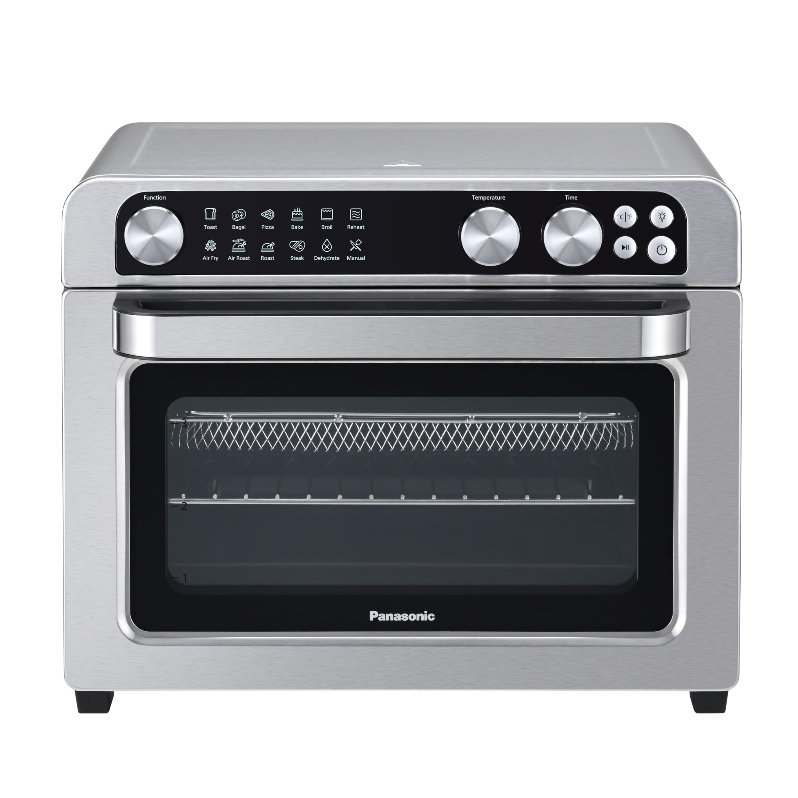 Panasonic Air Fryer Toaster Oven Combo - 11-in-1 Countertop Convection Oven with FlashXpress Technology, Double Infrared Heating & Precise Temp Control | 1800W, PFAS-Free (Model NB-G211P) | Perfect for Baking, Roasting, Air Frying & Family Meal Prep