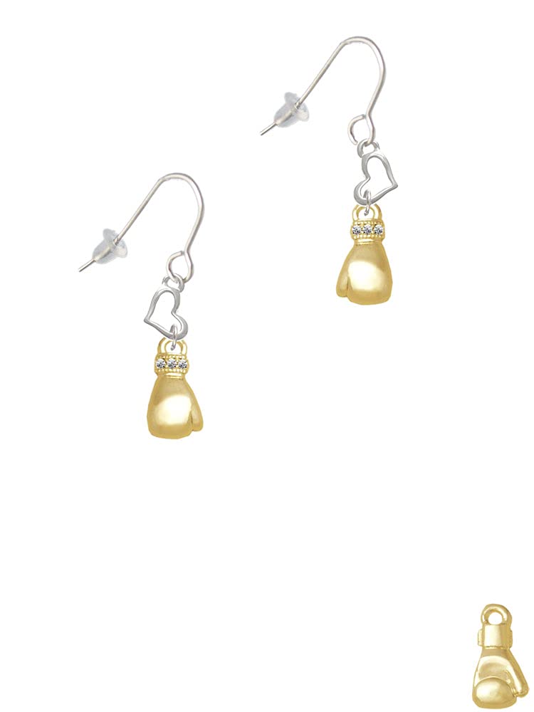 Delight Jewelry Small Boxing Glove & Heart French Hook Earrings - Dainty & Elegant Jewelry for Women, Perfect for Date Night, Parties & Everyday Wear