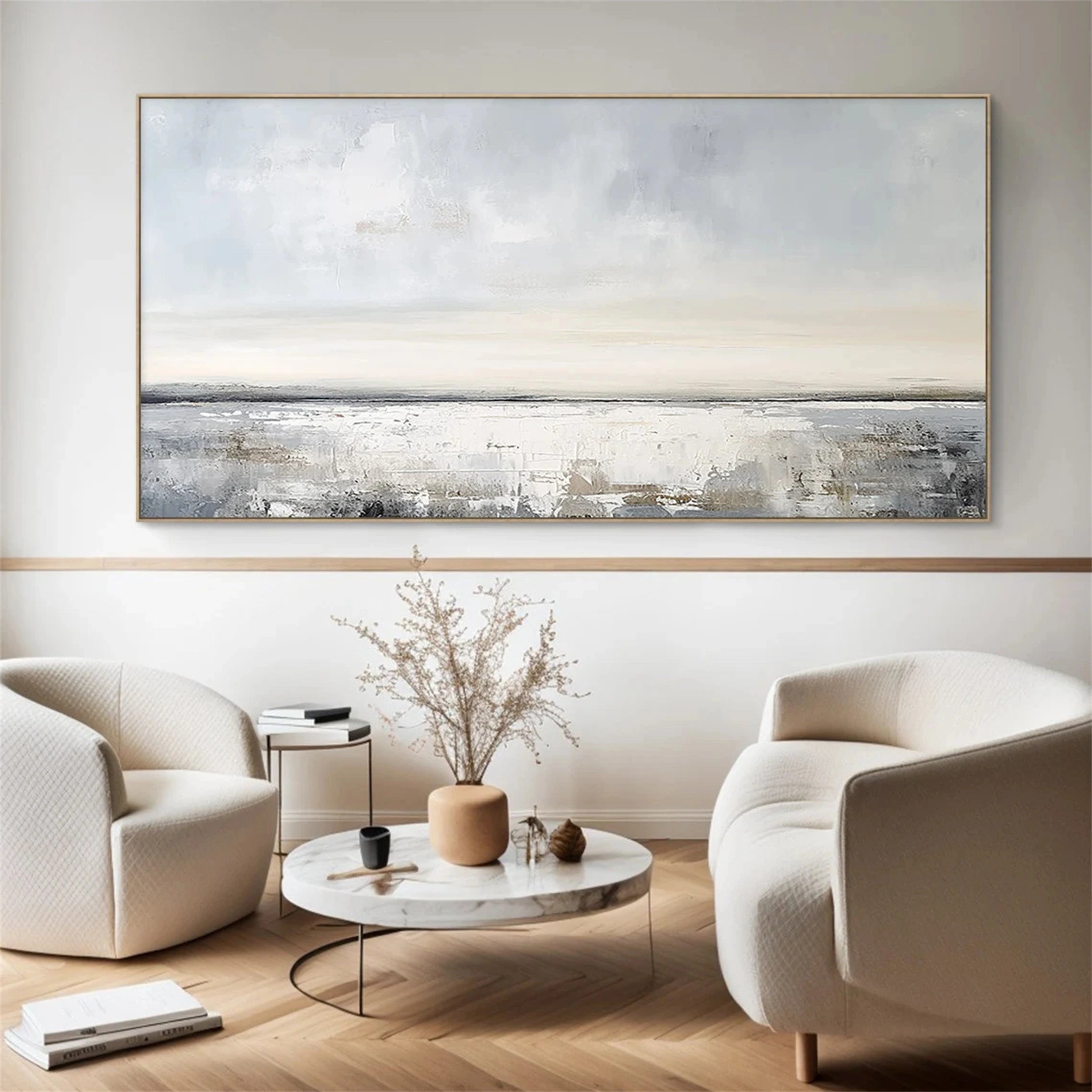 Abstract Painting #AB 091 - Modern Wall Art for Living Room, Bedroom & Office Decor - Handmade Canvas Artwork for Home & Office Interior Design