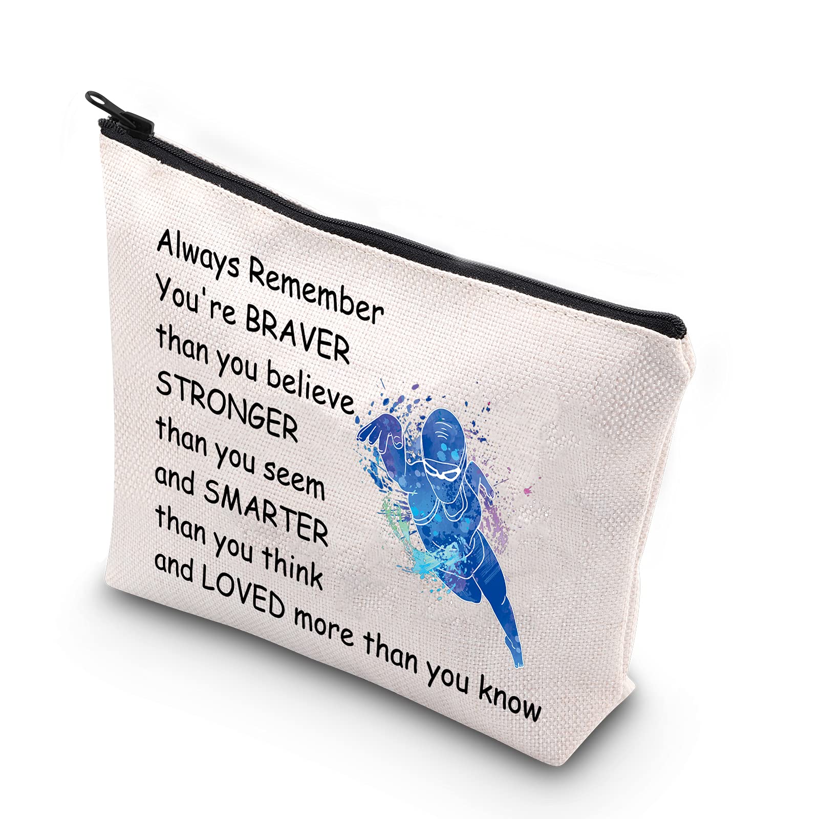 CMNIM Swim Lover Gift - Waterproof Swimmer Cosmetic Bag for Women | Travel Toiletry Organizer Case | Perfect for Swimming Team Gifts, Pool Parties & Beach Vacations