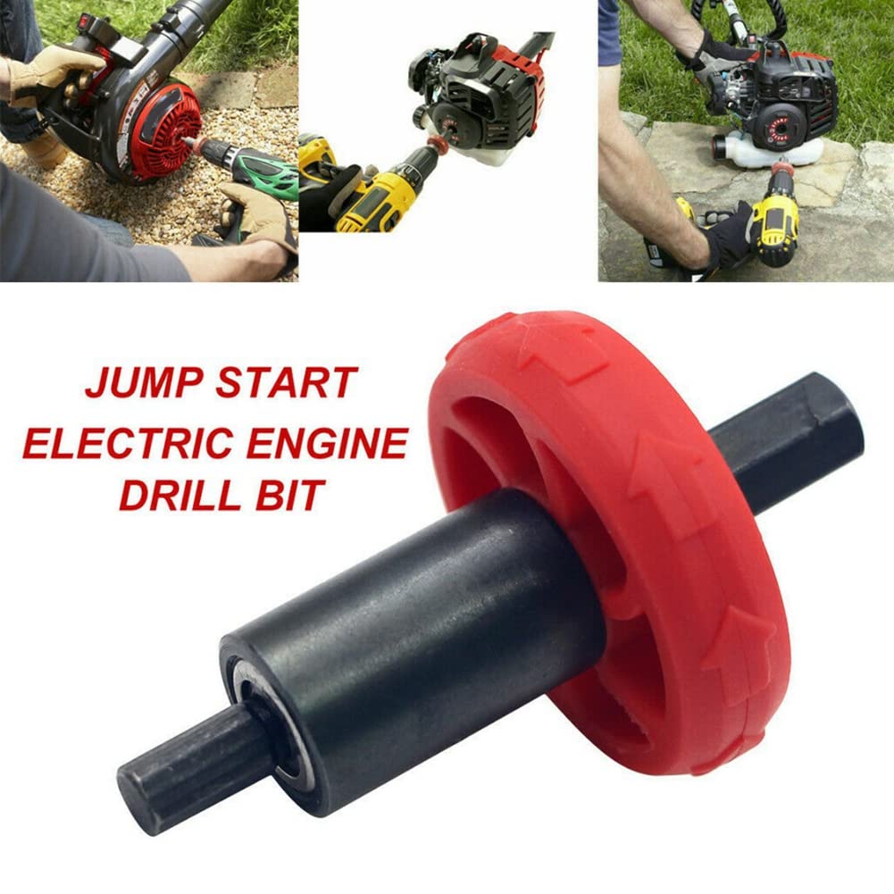 Zcargel Engine Drill Bit Adapter - Universal Electric Start Adapter for Lawn Mowers, Trimmers, Garden Cultivators & Leaf Blowers | Compatible with Handheld Power Equipment | Perfect for Quick Engine Starts & DIY Repairs
