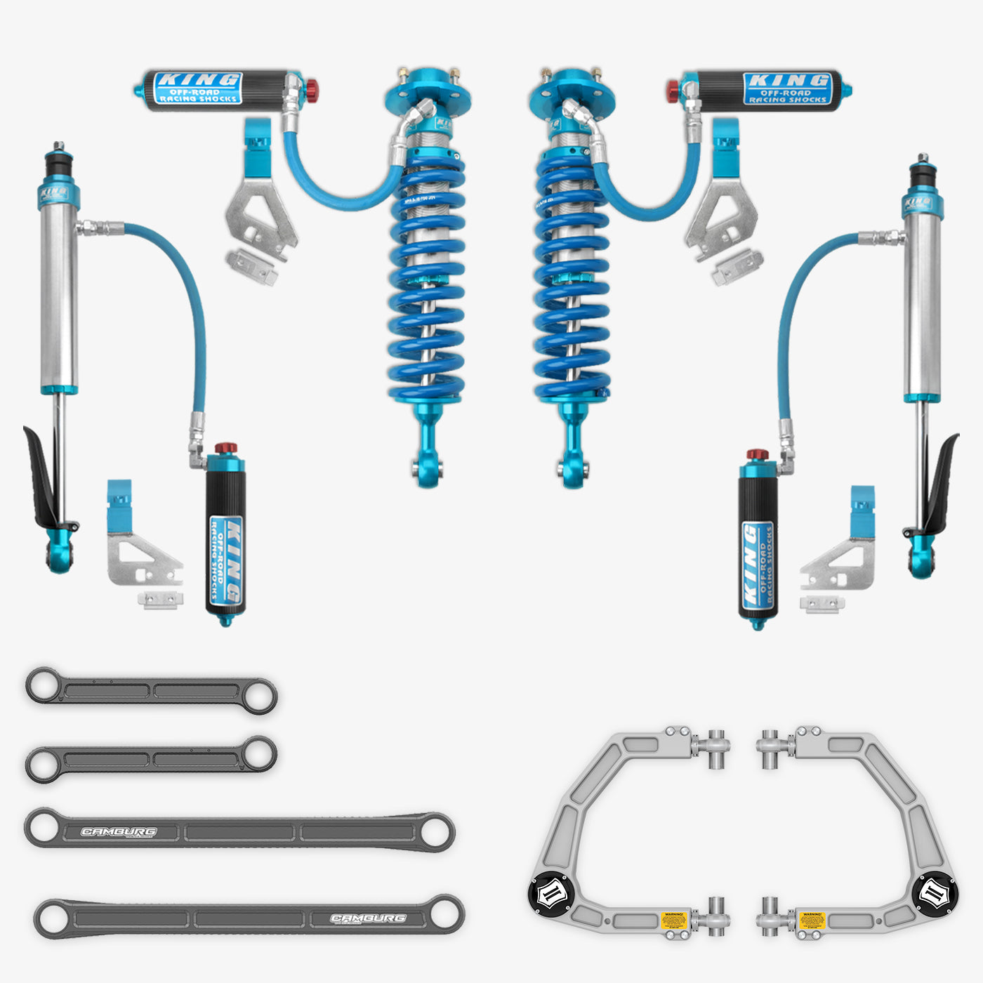Toyota Tundra King 2.5 RR Coilovers & Rear Shocks with Upper Arms & Trailing Arm Combo Kit for 2022-2025 Models - Off-Road Suspension Upgrade for Enhanced Performance & Durability