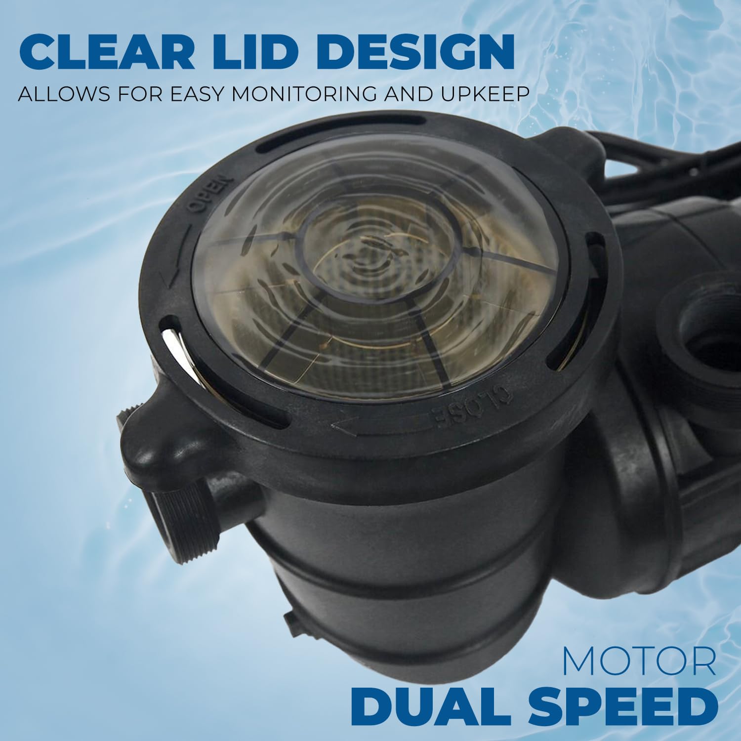 XtremepowerUS 1.5HP 2-Speed Above Ground Pool Pump with 1.5