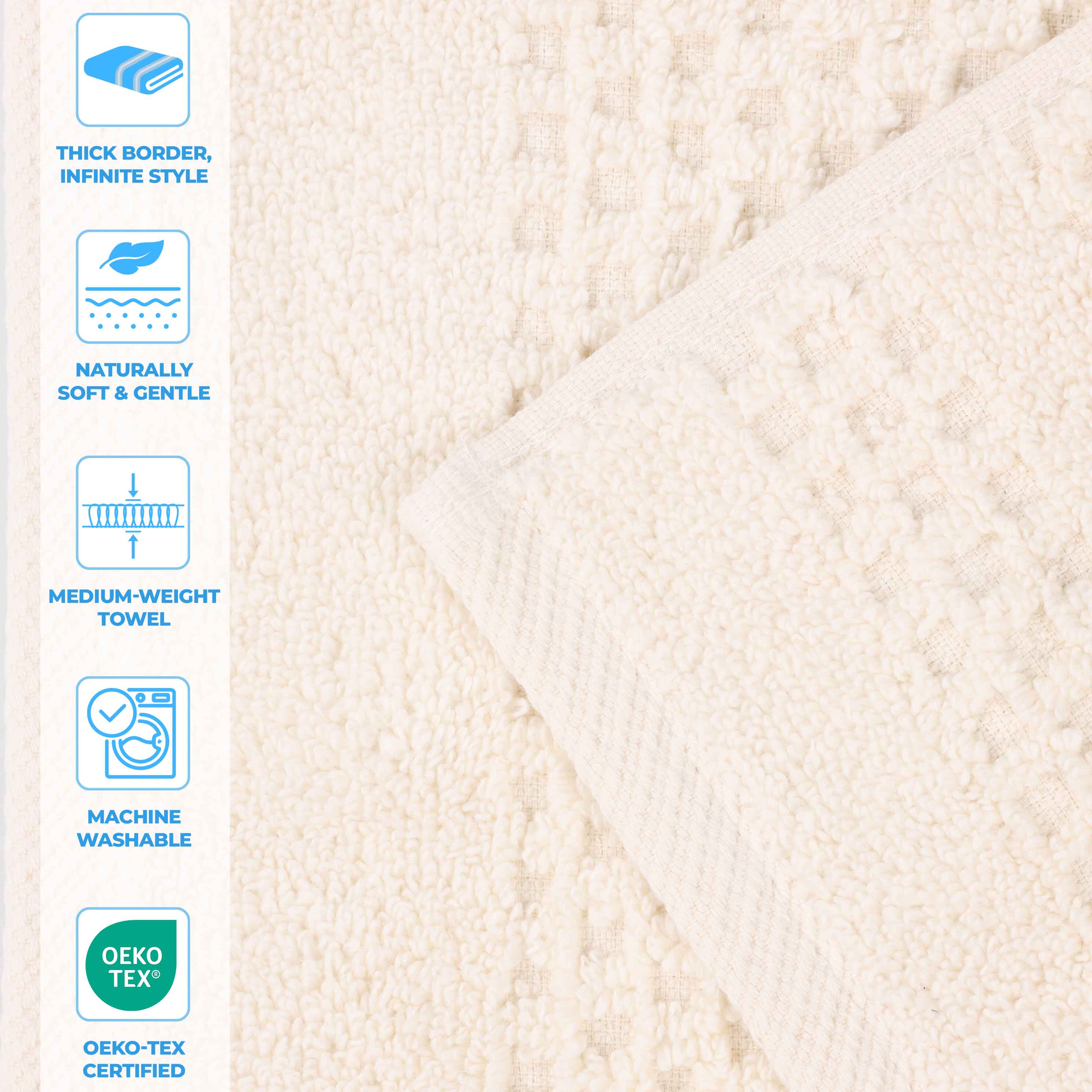 Playa Zero Twist Cotton Solid Waffle Textured Bath Sheets - Ultra Soft & Absorbent Set of 2 | Luxury Spa & Bathroom Essentials for Hotels & Home Use