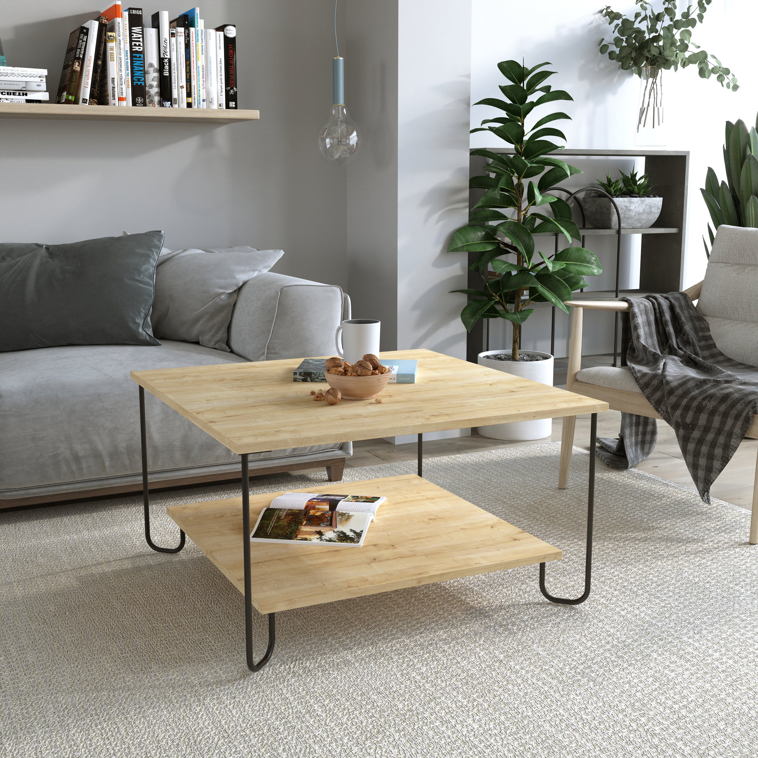 Modern Marvin Coffee Table - Mid Century Wooden Living Room Furniture for Home Decor & Coffee Lovers | Perfect for Small Spaces, Apartments & Lounge Areas