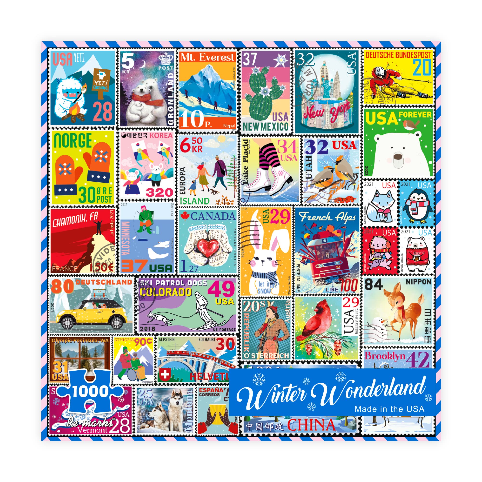Re-marks Winter Wonderland 1000-Piece Jigsaw Puzzle - Festive Christmas Collage for Adults & Families | Perfect for Holiday Decor, Gift Giving & Cozy Winter Nights