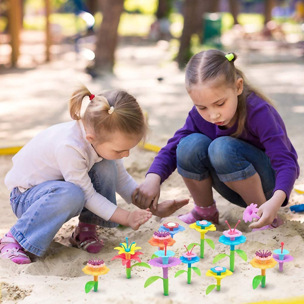 **Flower Garden Building Toys for Girls Age 3-6 | 98 PCS Creative STEM Educational Toys | Toddler Birthday Gifts & Preschool Learning Activities | Indoor & Outdoor Play**