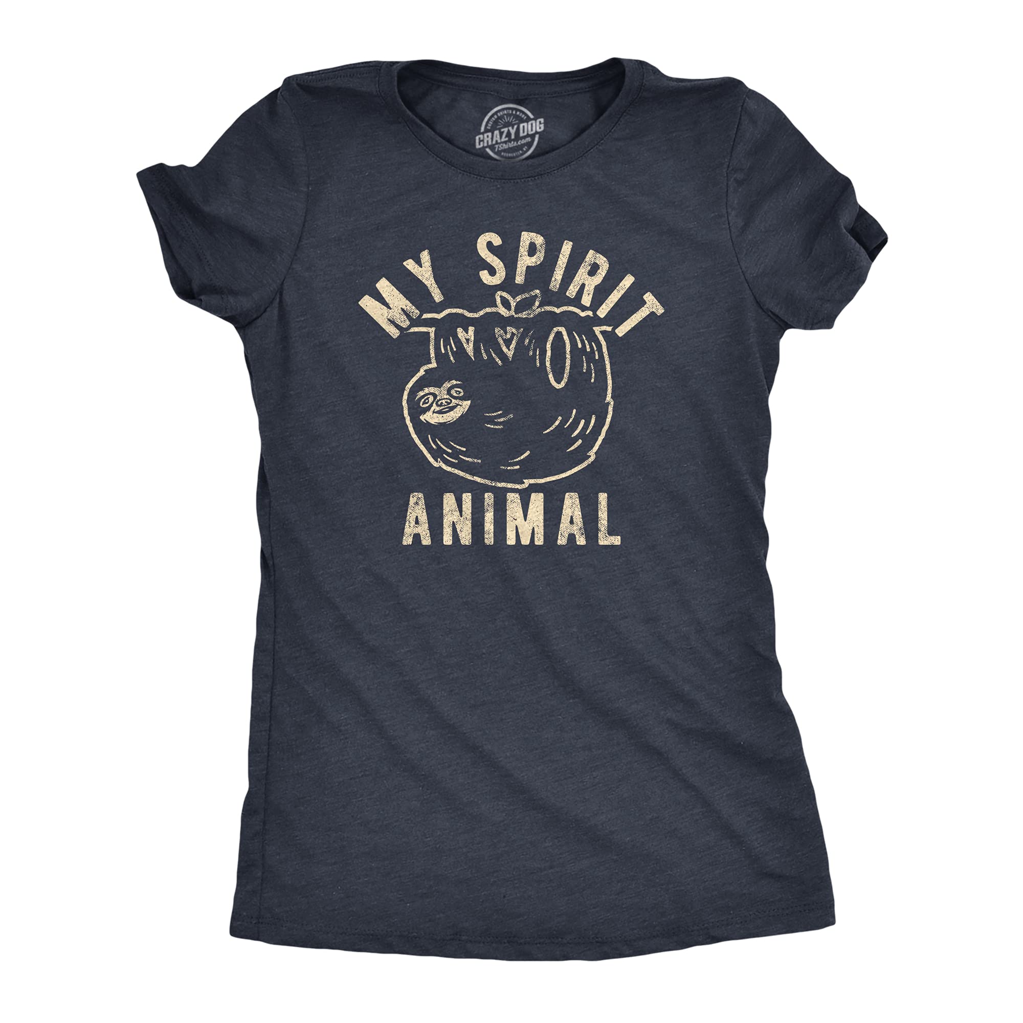 Funny Sloth Graphic T-Shirt for Women - Sarcastic Lazy Slow Spirit Animal Novelty Tee - Perfect for Casual Wear, Gifts & Relaxing Days