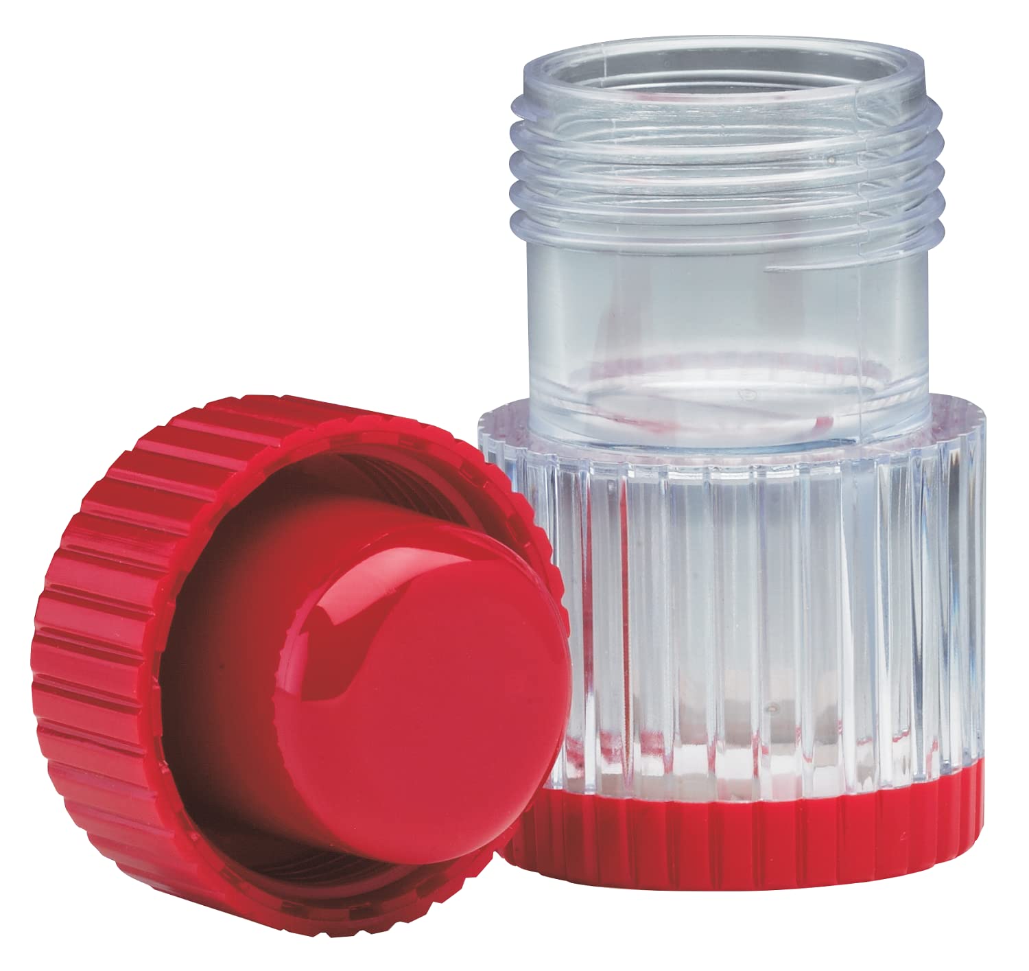 Premium Pill Crusher and Grinder - Safe & Easy Medication & Vitamin Organizer - BPA-Free Tablet Crusher with Storage Container (Transparent/Red) - Perfect for Elderly Care, Travel, and Daily Health Management