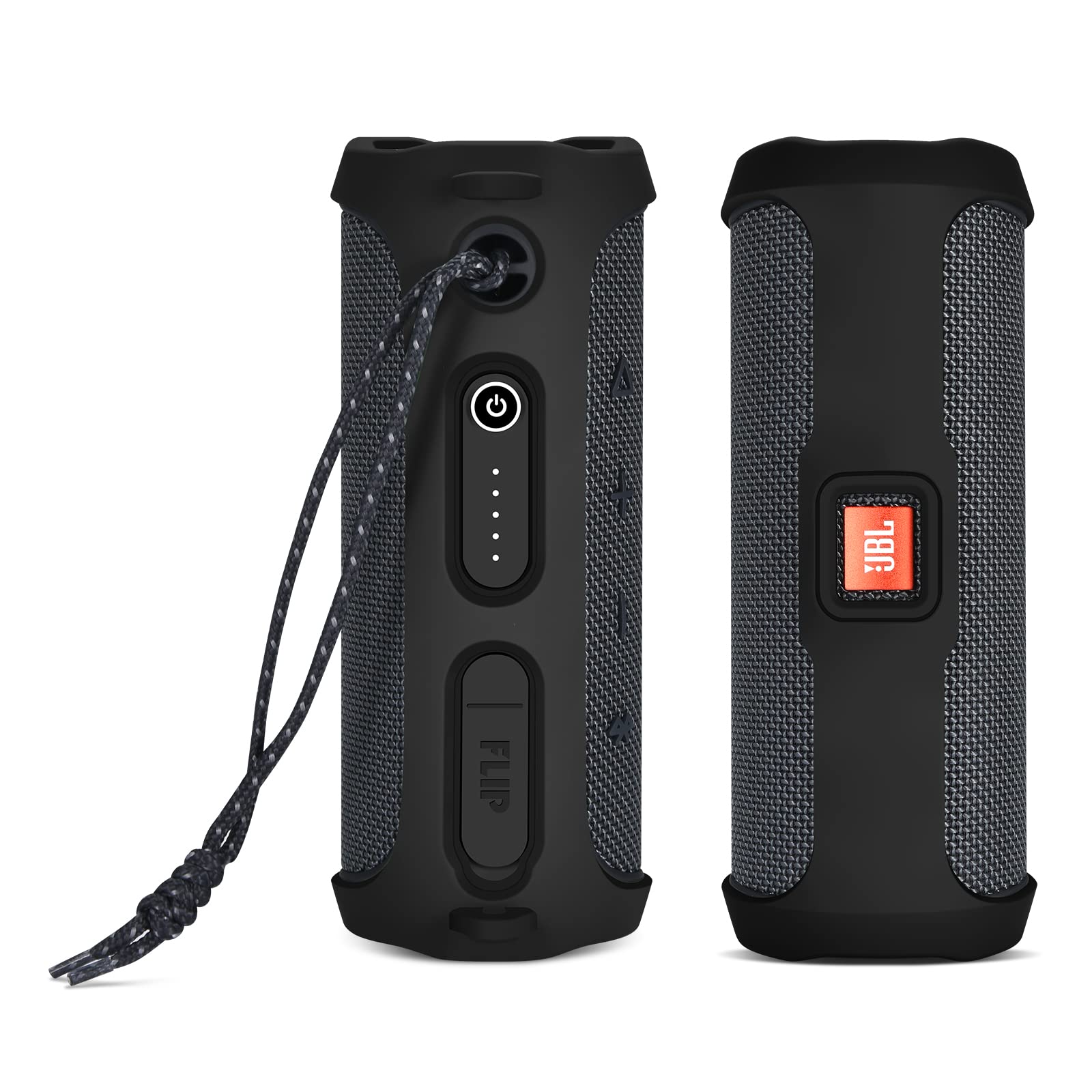 JBL Flip Essential 2 Silicone Protective Case - Shockproof Travel Cover Sleeve for Bluetooth Speaker (Black) | Perfect for Outdoor Adventures, Beach Trips & Daily Commuting