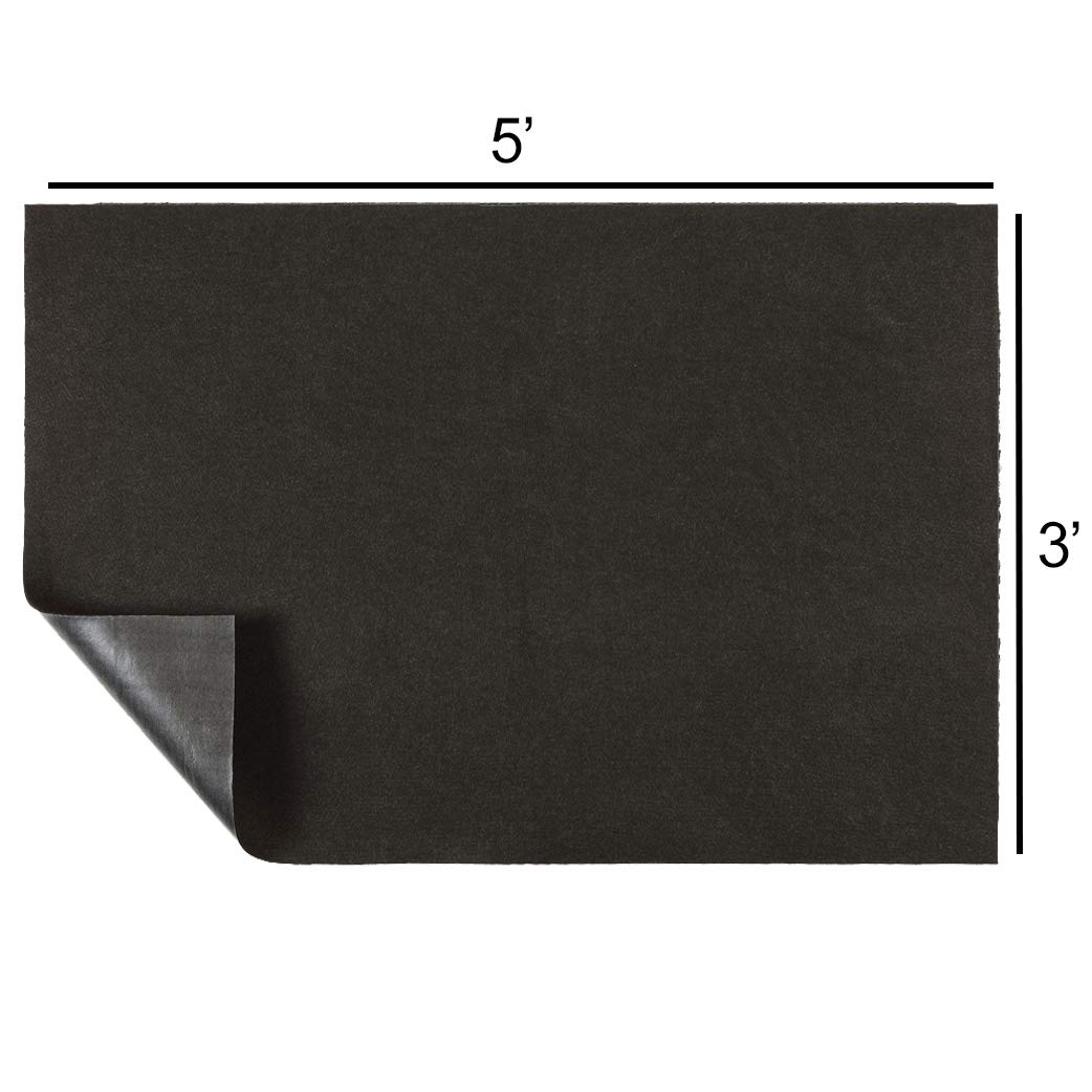 Premium PIG Home Solutions 3' x 5' Non-Slip Grill Mat for Deck - Heavy Duty Outdoor BBQ Grill Pad with Heat Resistance (Model PM50663) - Perfect for Patio, Backyard, and RV Cooking Protection