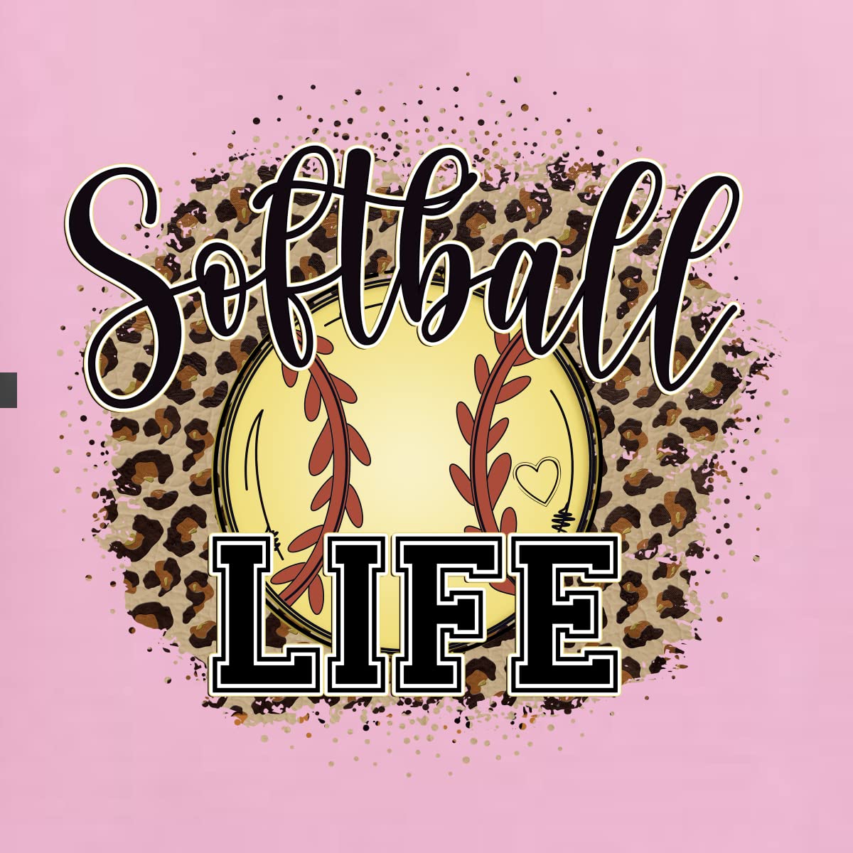 Wild Bobby Softball Life Animal Print Graphic Hoodie - Unisex Sports Sweatshirt for Girls & Boys | Perfect for Baseball, Softball Games & Casual Wear