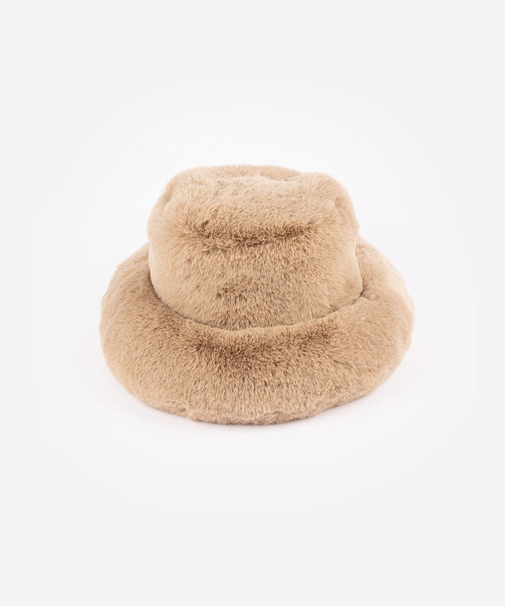 Parker Faux Fur Bucket Hat for Women - Winter Warm Fashion Beanie with Ear Flaps - Perfect for Outdoor Activities, Skiing & Snowboarding