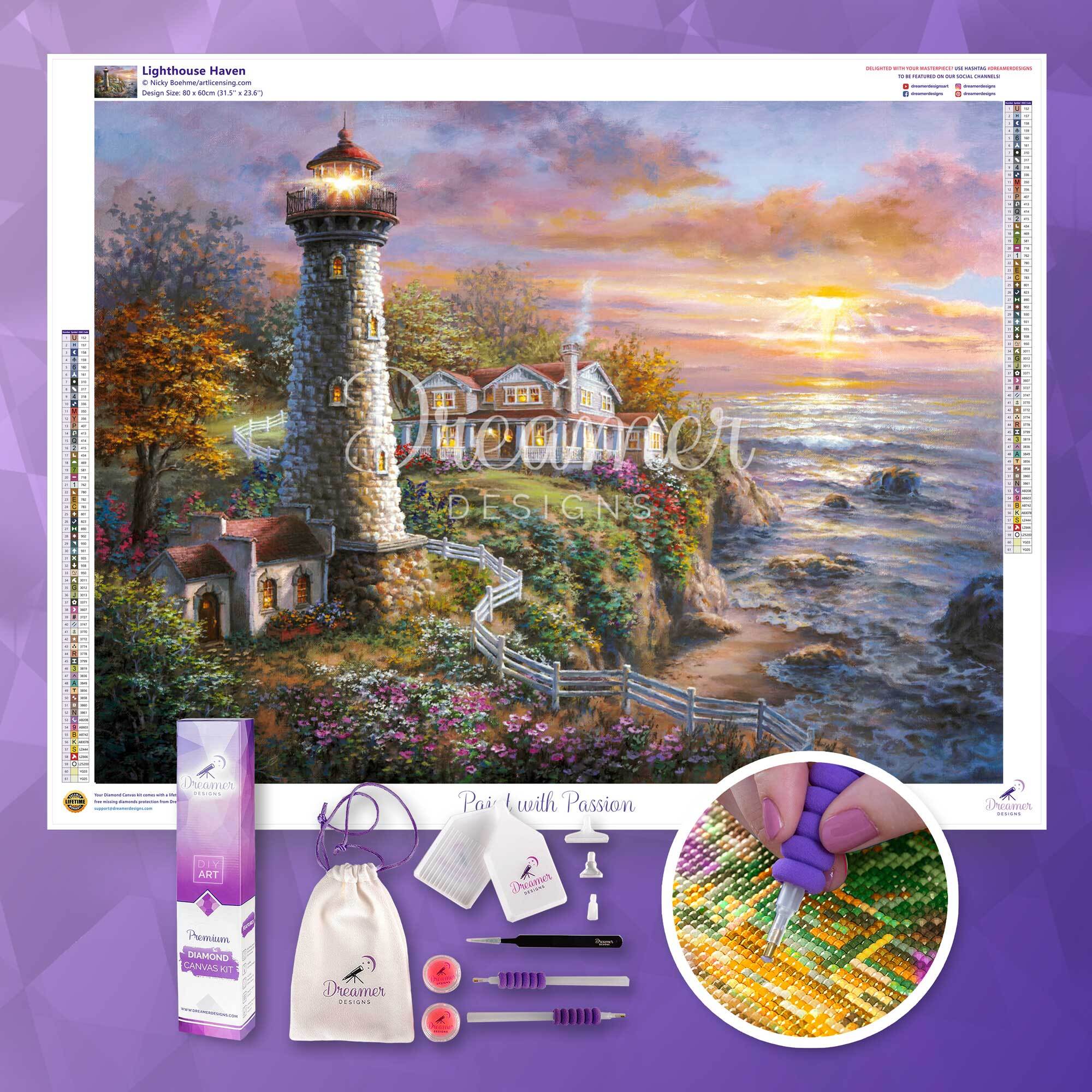 Lighthouse Haven - Premium Handcrafted Wooden Lighthouse Decor for Home & Office - Perfect for Coastal, Nautical, and Beach House Themes