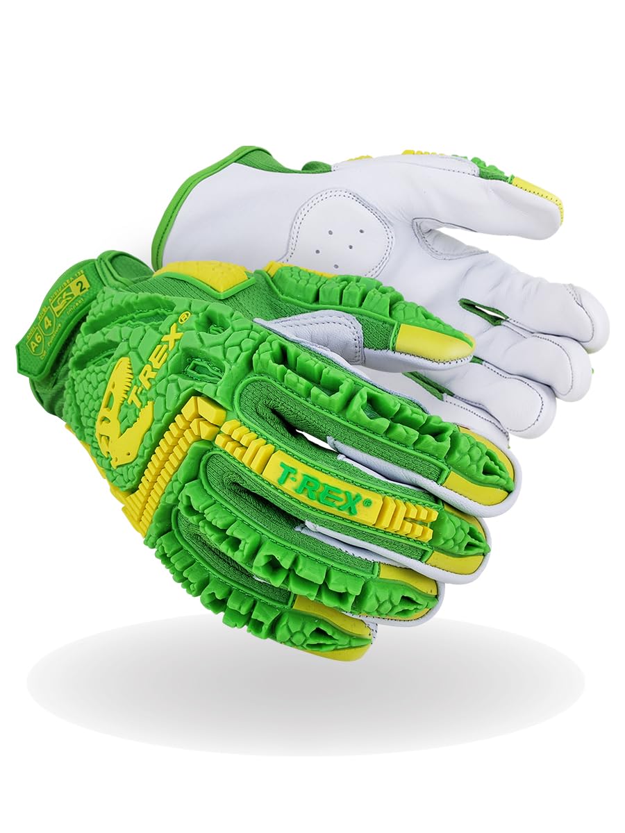 ANSI A6 Cut-Resistant Windstorm Series® Hi-Vis Impact Gloves - 6 Pairs, Size 12/XXXL for Construction & Industrial Safety Work