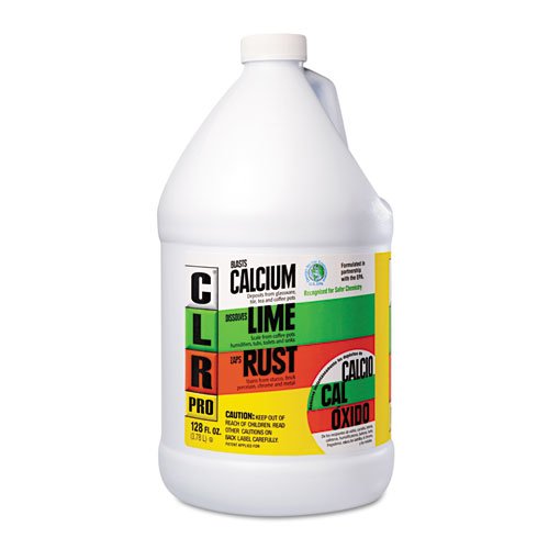 CLR PRO - Heavy Duty Calcium, Lime & Rust Remover for Home & Industrial Use - 128oz (1 Gallon) Bottle - 4 Pack Carton - Fast Acting Formula - Safe for Pipes, Appliances & Fixtures - Perfect for Kitchen, Bathroom, Pool & Outdoor Equipment Cleaning