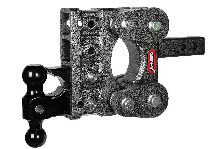 GEN Y Hitch Boss Torsion Flex 2-Inch Shank, 5-Inch Drop, 17K TW 16K Hitch - GH 051 Versa Ball & GH 032 Pintle Lock Hitch for Heavy-Duty Towing and Off-Road Trailers