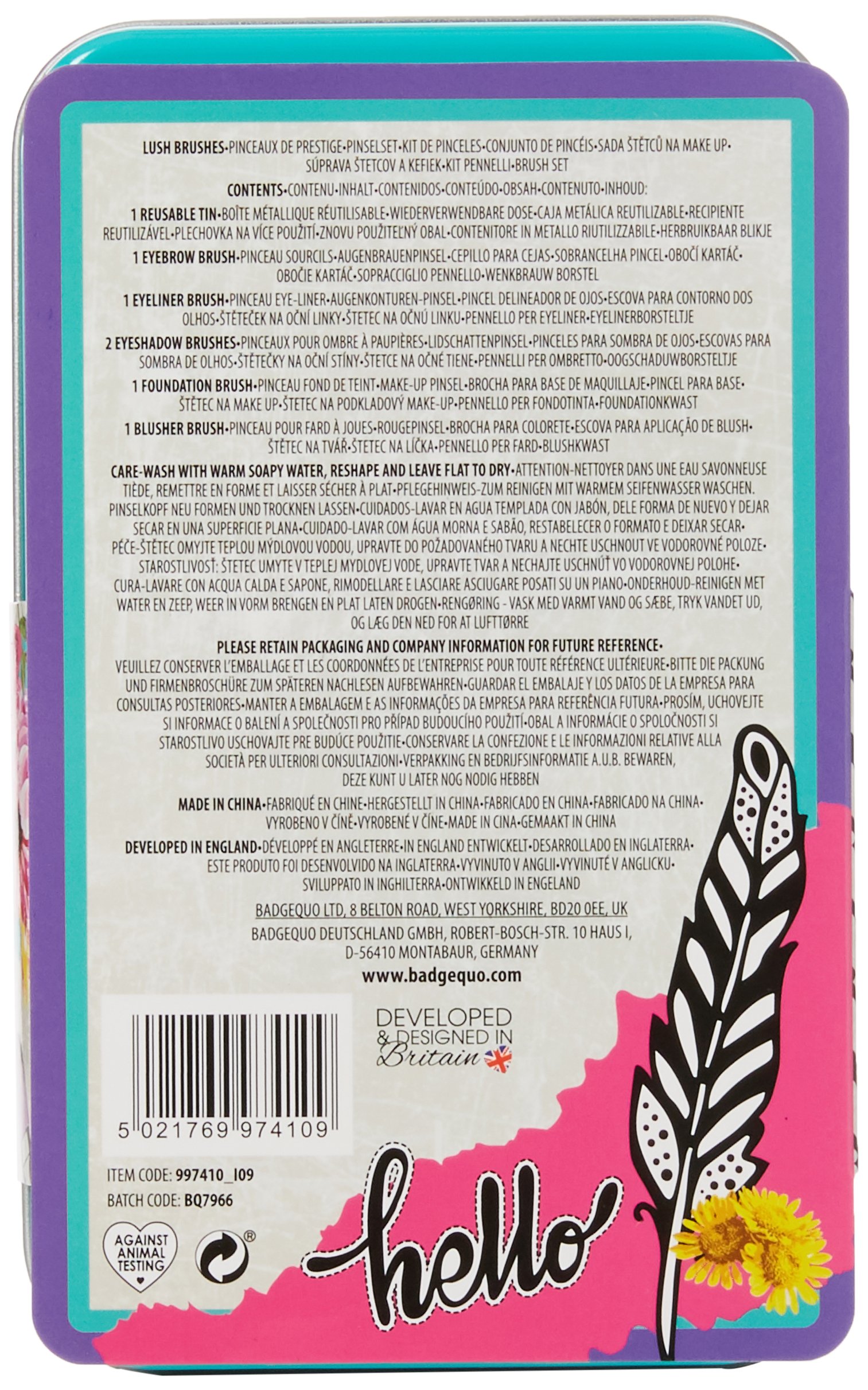 Premium Chit Chat Lush Makeup Brush Set - 12 Piece Vegan Cosmetics Brushes for Foundation, Blending, Contouring - Perfect for Professional Makeup Artists & Home Beauty Routines