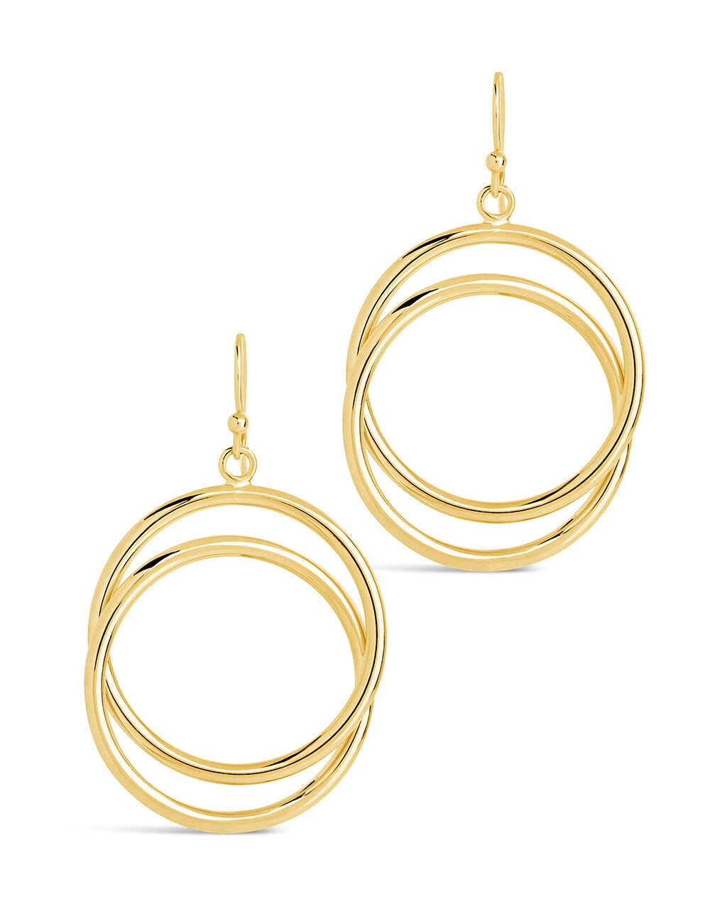 Claudie Interlocking Circle Dangle Earrings for Women - Trendy Geometric Hoop Earrings for Everyday Wear & Special Occasions