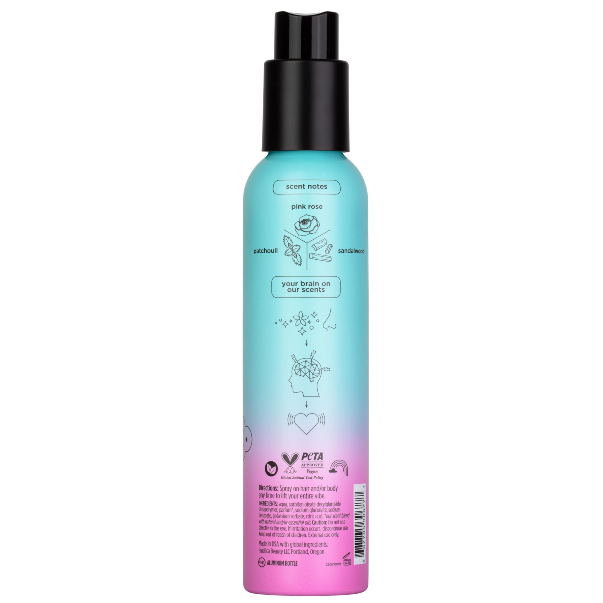 Pacifica Dream Moon Hair & Body Fragrance Spray - Bergamot, Pear, Pink Rose, Coconut, Vanilla, Sandalwood & Patchouli Scent | Alcohol-Free, Vegan, Cruelty-Free Perfume Mist (5 oz) - Perfect for Date Nights, Special Occasions & Everyday Wear