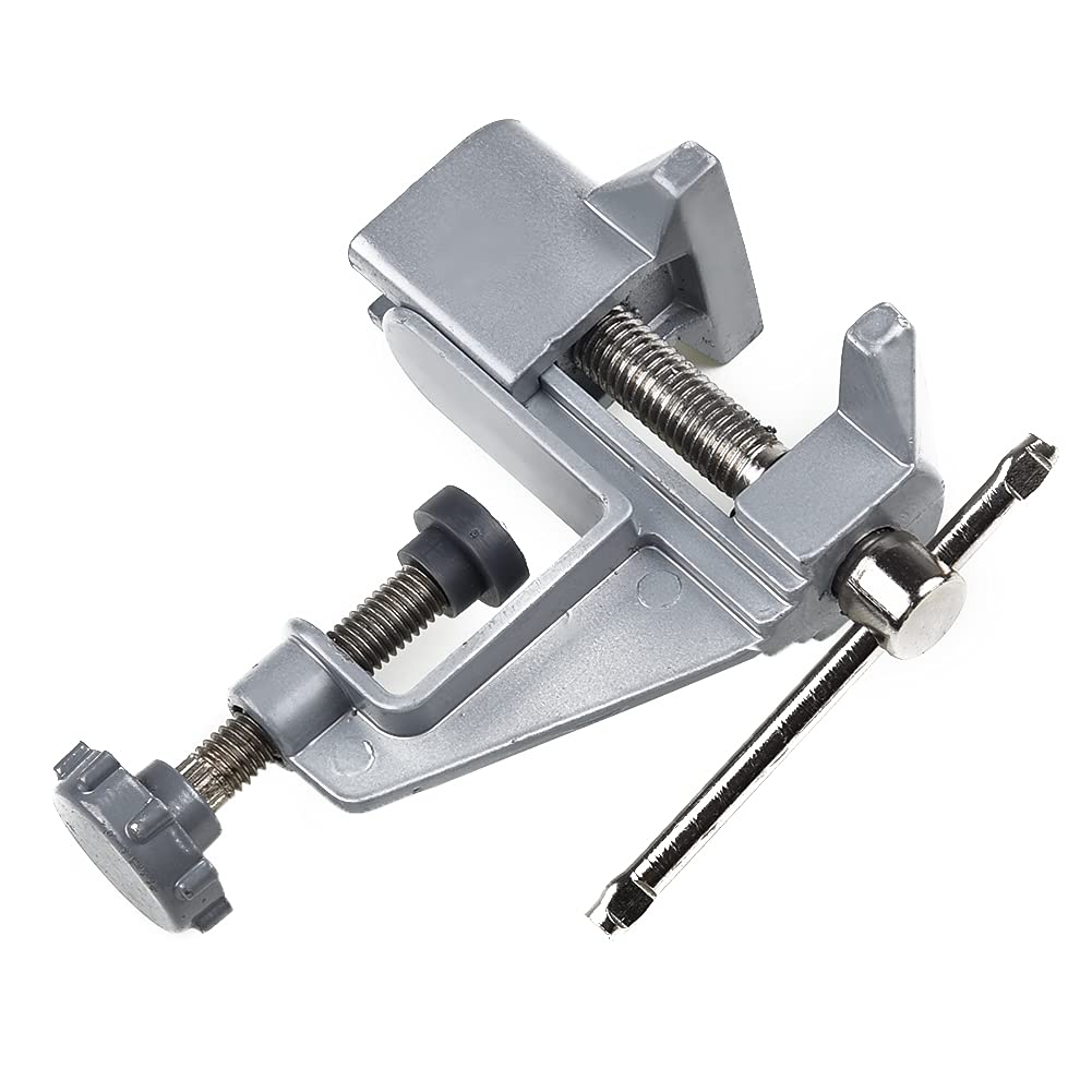 Mini Table Bench Vise - 360° Swivel Work Clamp for Jewelry Making, DIY Crafts & Repair | Portable Hobby Tool for Woodworking, Metalworking & Small Projects