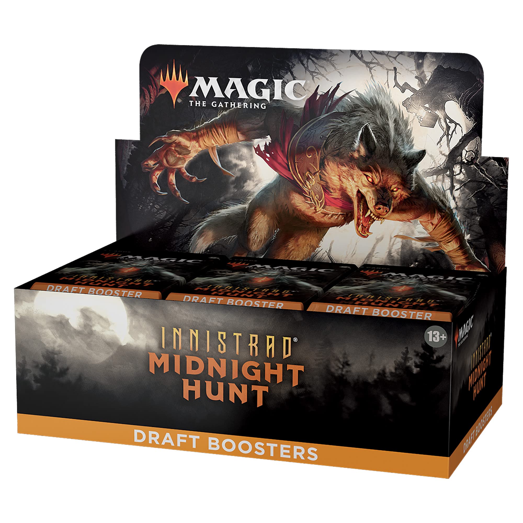Magic: The Gathering Innistrad: Midnight Hunt Draft Booster Box - 36 Packs (540 Cards) | MTG Collector's Edition, Trading Card Game for Deck Building & Strategy Play | Perfect for Game Nights, Tournaments & Gifts
