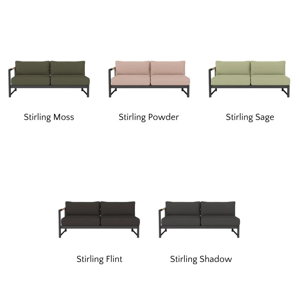 Breeze XL Outdoor 2-Seat Patio Sofa with Left Armrest - Perfect for Backyard, Garden, and Poolside Relaxation