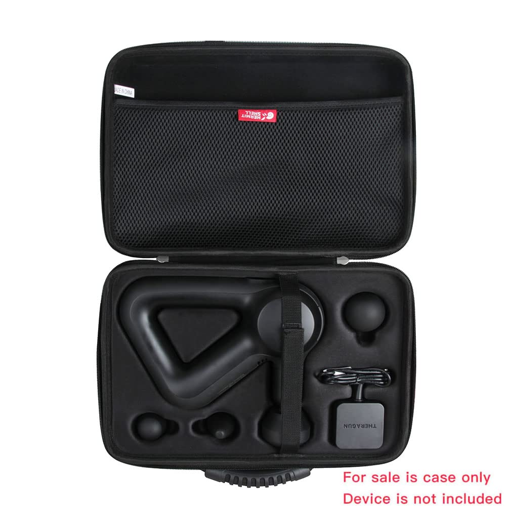 Theragun Prime Travel Case by Hermitshell - Durable Protective Cover for Percussive Massage Gun, Deep Tissue Therapy Device (Black) - Perfect for Gym, Travel & Home Muscle Recovery