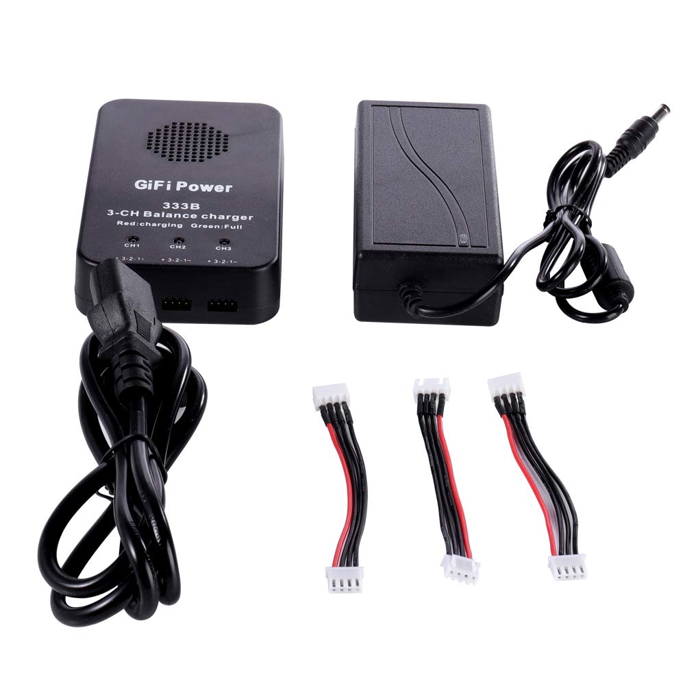 Yuneec Q500 3S Lithium Battery Smart Fast Charger - Balance Digital Charger for Yuneec Q500/Q500+/Q500 4K Drone with Power Adapter & Connectors - Perfect for Aerial Photography & RC Quadcopter Charging