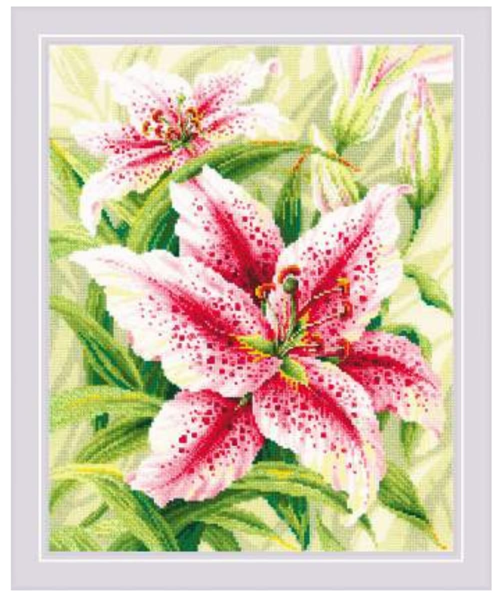 RIOLIS - Lilies 2000 Cross Stitch Kit for Adults (15¾