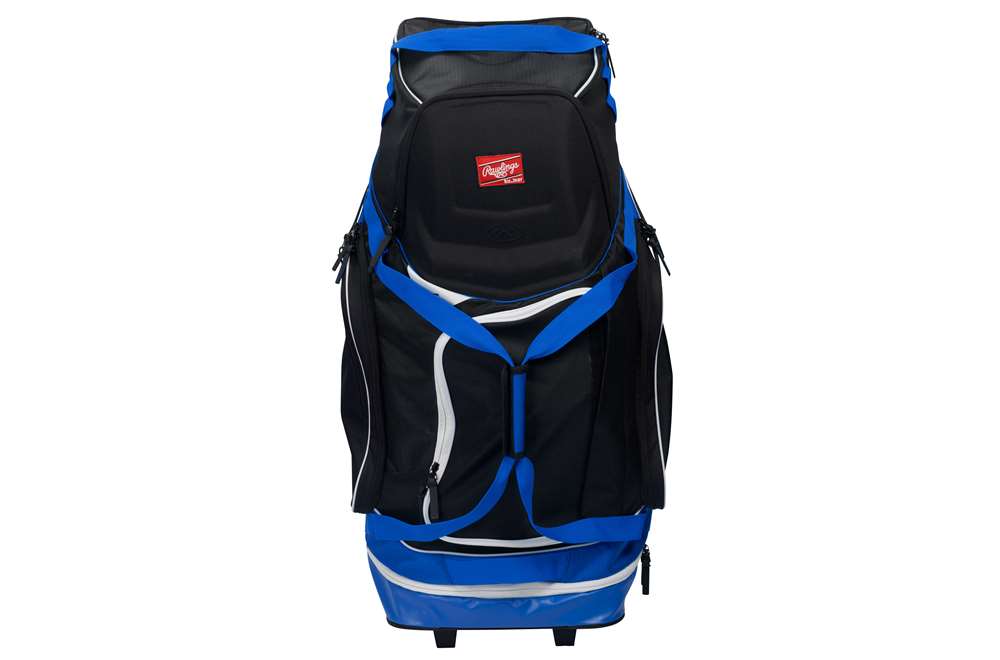 Rawlings R1502 Wheeled Catcher's Bag - Royal Blue 36x14x15 Inches - Durable Baseball Equipment Storage for Games & Practice - Perfect for Coaches, Players & Teams