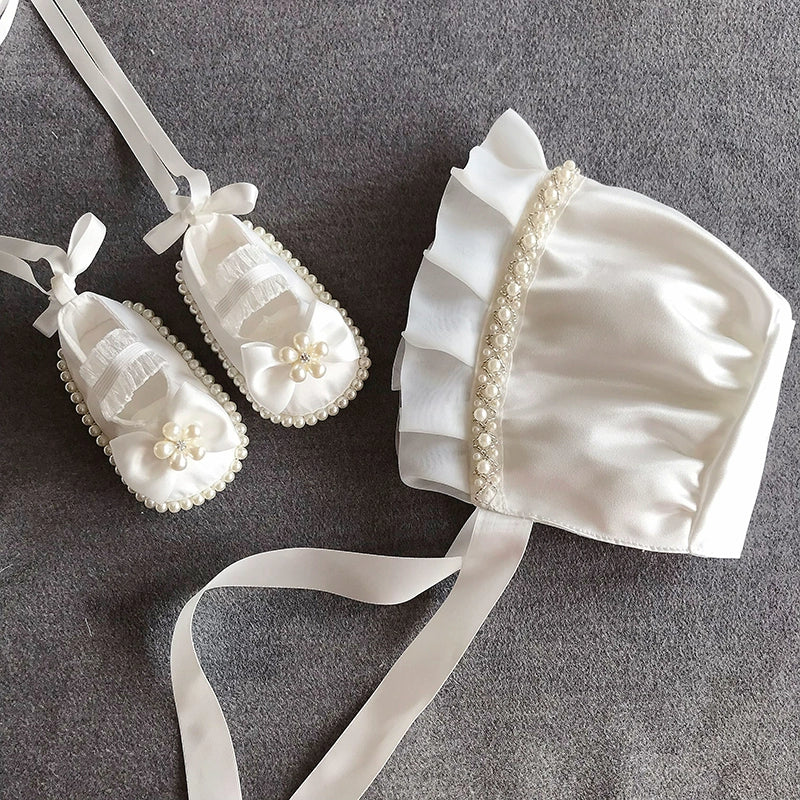 Baby Girl Birthday Princess Shoes and Hat Set - Cute Toddler Party Outfit for 1st Birthday, Photo Shoots & Special Occasions