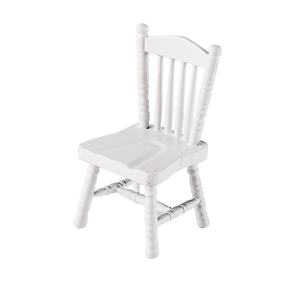 1:12 Scale Miniature Wooden Rocking Chair for Dollhouse - AZURAOKEY Handcrafted Doll Furniture Accessories, Perfect for Dollhouse Decor, DIY Projects & Collectors