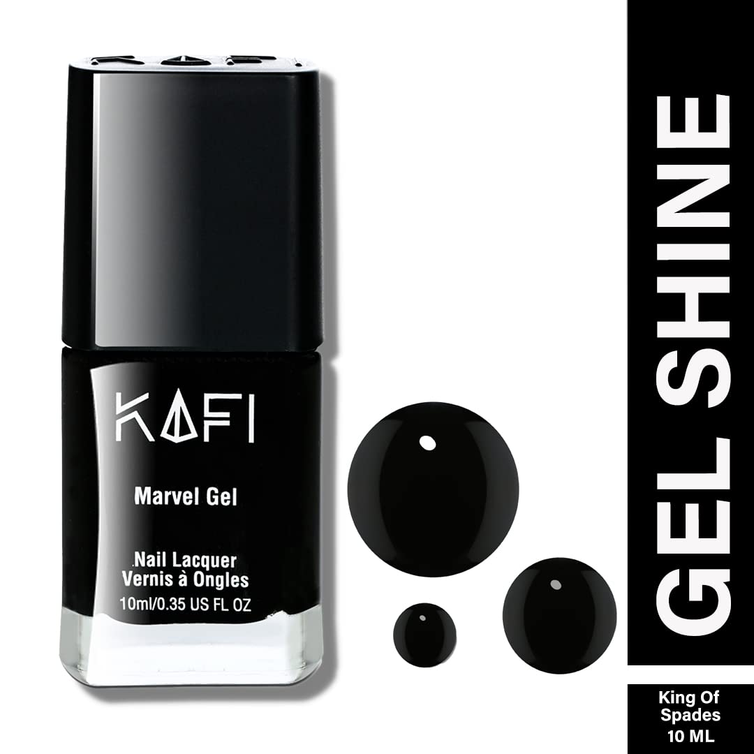 KAFI Cosmetics Nail Polish Set - 5 Colors (Base Coat, Red, Black, Silver Gold Glitter, Top Coat) - 10ml Each - Long Lasting & Non-Toxic Nail Art Kit for Women - Perfect for Parties, Weddings & Daily Manicures