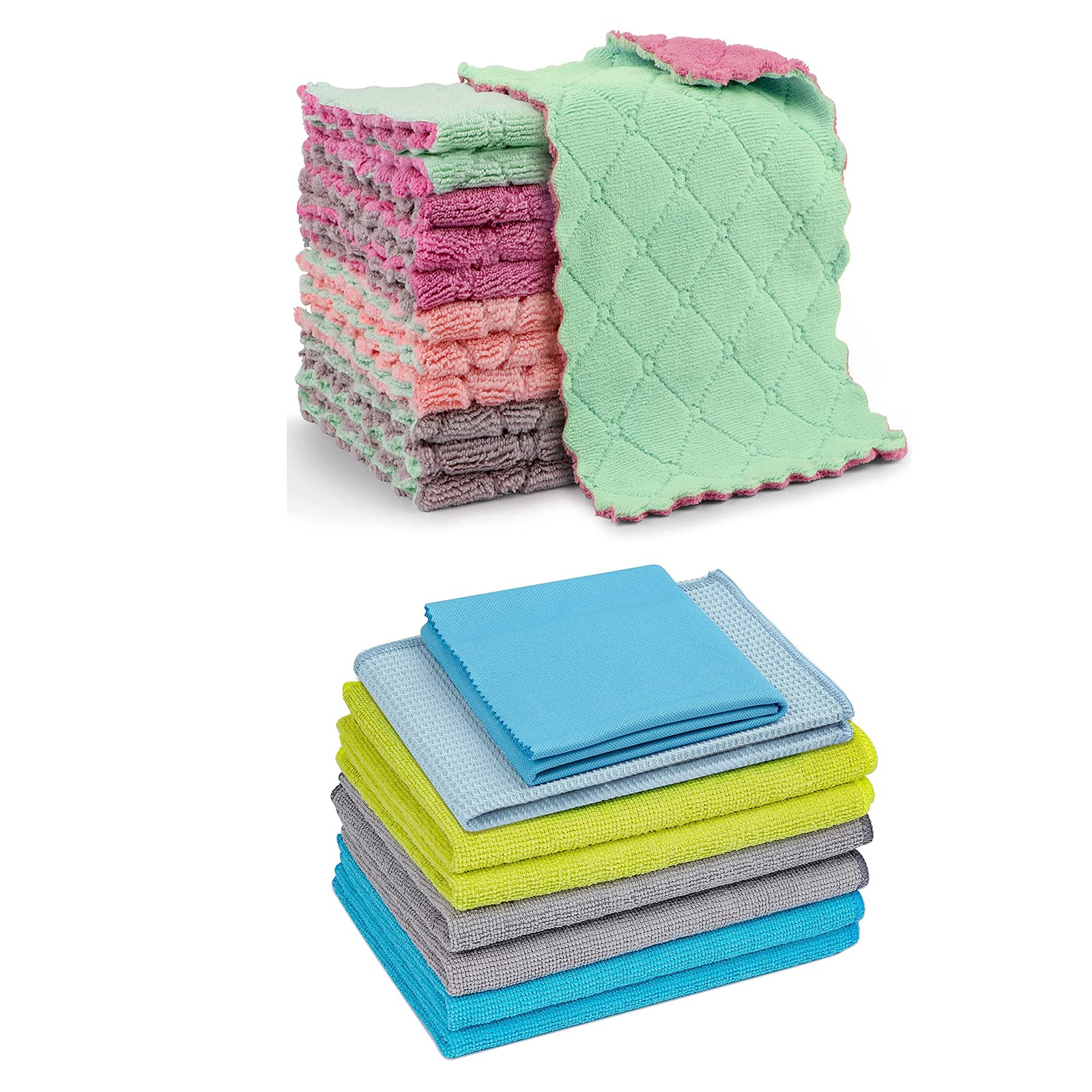 Premium Microfiber Window Cleaning Cloths - 8 Pack Ultra Soft, Highly Absorbent & Lint-Free Glass Cleaning Towels for Streak-Free Shine - Perfect for Home, Kitchen, Car Windows & Mirrors (Ideal for Daily Cleaning, Auto Detailing & Household Maintenance)