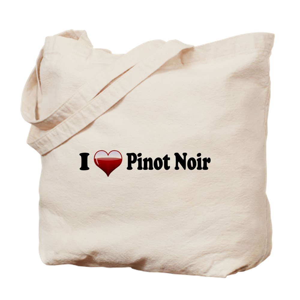 I Love Pinot Noir Tote Bag - Natural Canvas Reusable Shopping Bag for Wine Lovers, Groceries & Beach Essentials