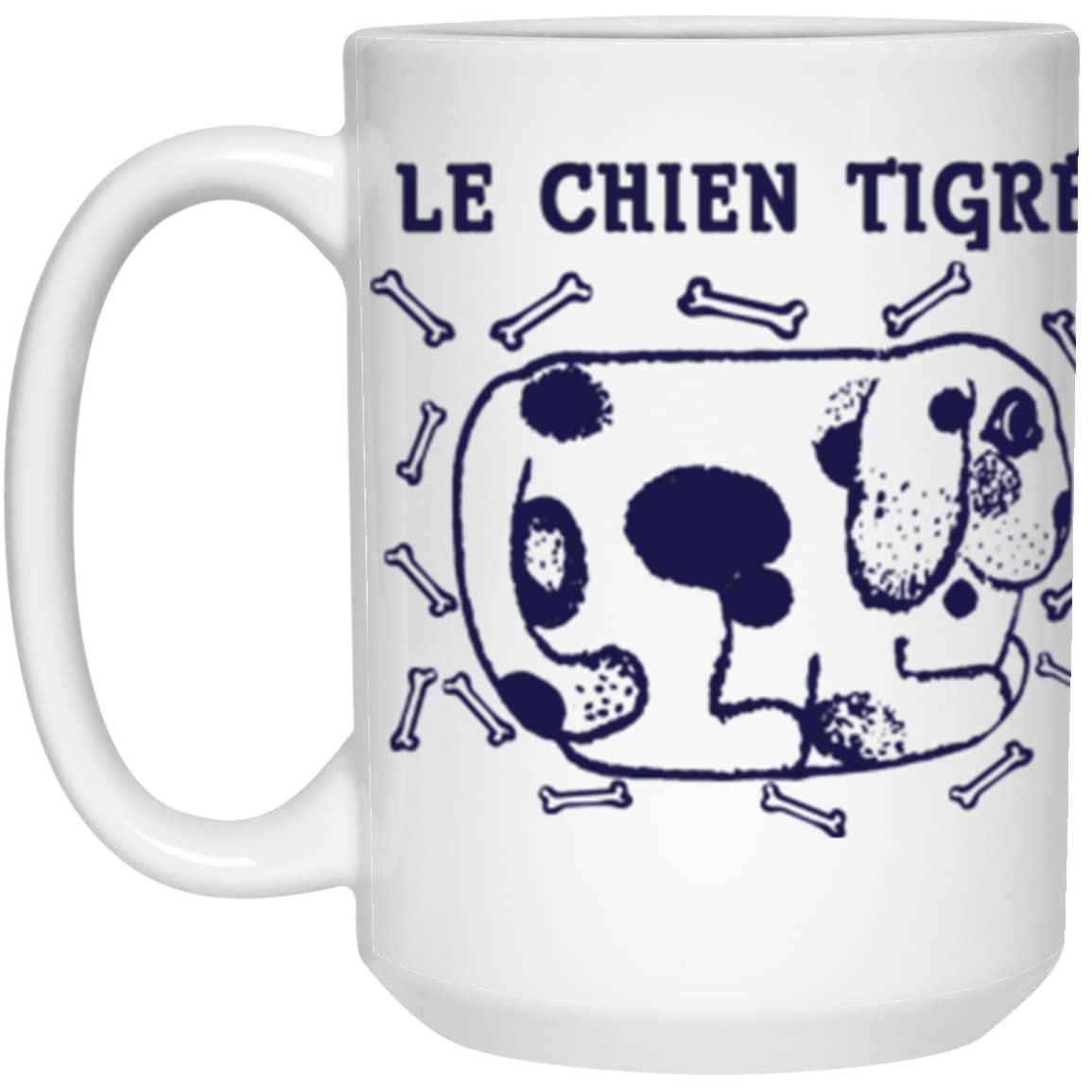 Vintage 1978 Le Chien Dog Coffee Mug - Taylor Ng San Francisco Blue 12oz Ceramic Cup for Coffee & Tea - Collectible Retro Mug for Home, Office & Gift Giving