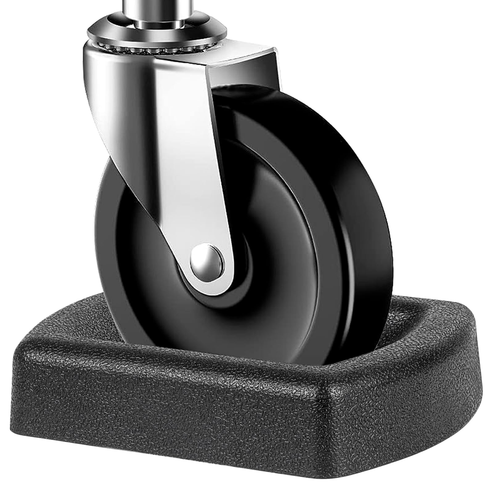 Heavy Duty Rubber Jack Wheel Chock - Reinforced Stabilizer for 6
