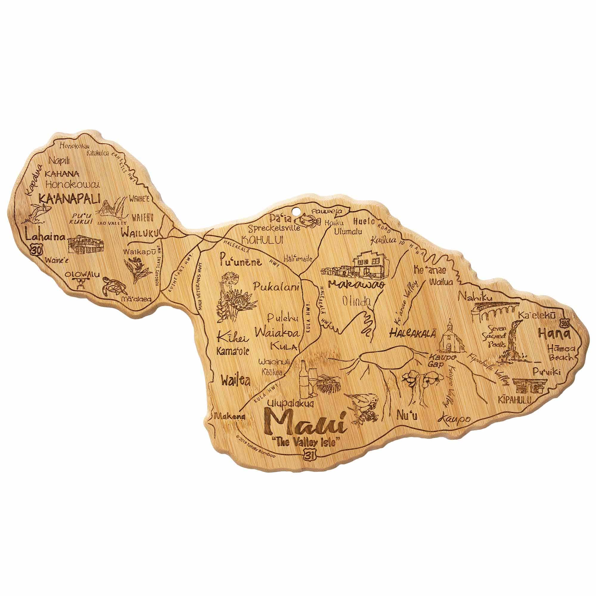 Premium Maui-Inspired Wooden Cutting Board 15.5