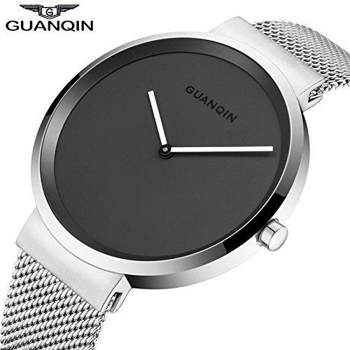 Carlien Men's Watches - Top Brand Minimalist Design Mesh Strap Quartz Watch for Business | Stainless Steel Wristwatch for Office, Formal Events & Everyday Wear