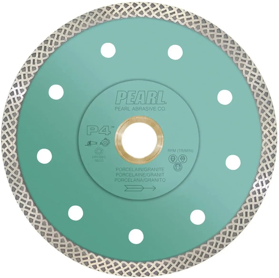 Pearl Abrasive P4 DIA07TT Turbo Diamond Mesh Blade for Porcelain & Granite - 7