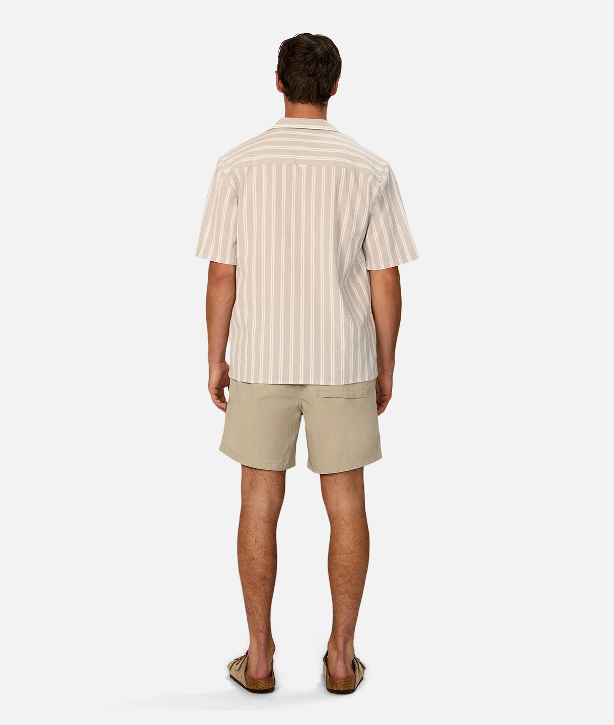 Premium Striped Short Sleeve Magna Shirt for Men - Sage White & Classic Fit - Perfect for Casual Wear, Office & Summer Outings