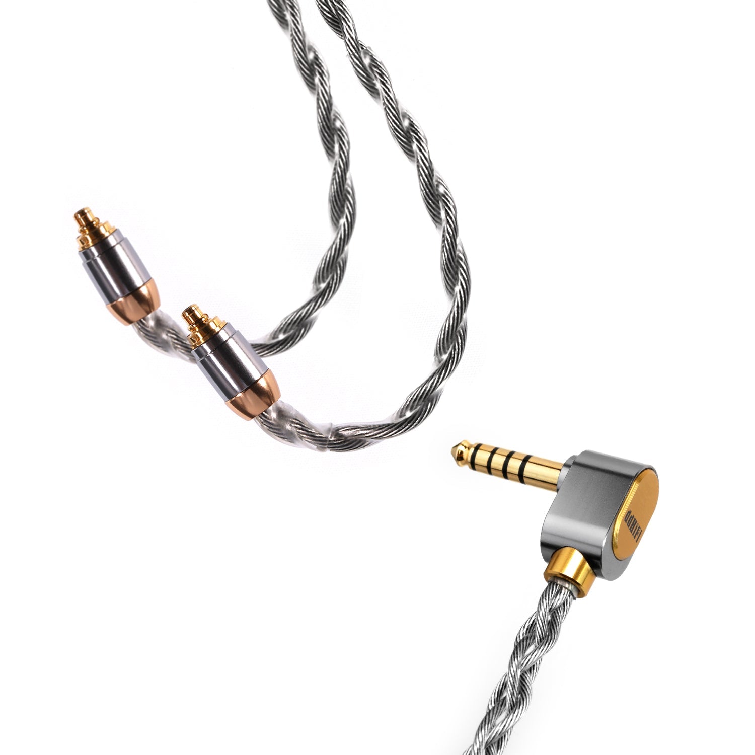 DD ddHiFi BC130A (Air Nyx) 4-Strand Silver Upgrade Earphone Cable - Premium Audio Upgrade for IEMs - Open Box - Perfect for Audiophiles & Music Enthusiasts at Home, Studio or On-the-Go