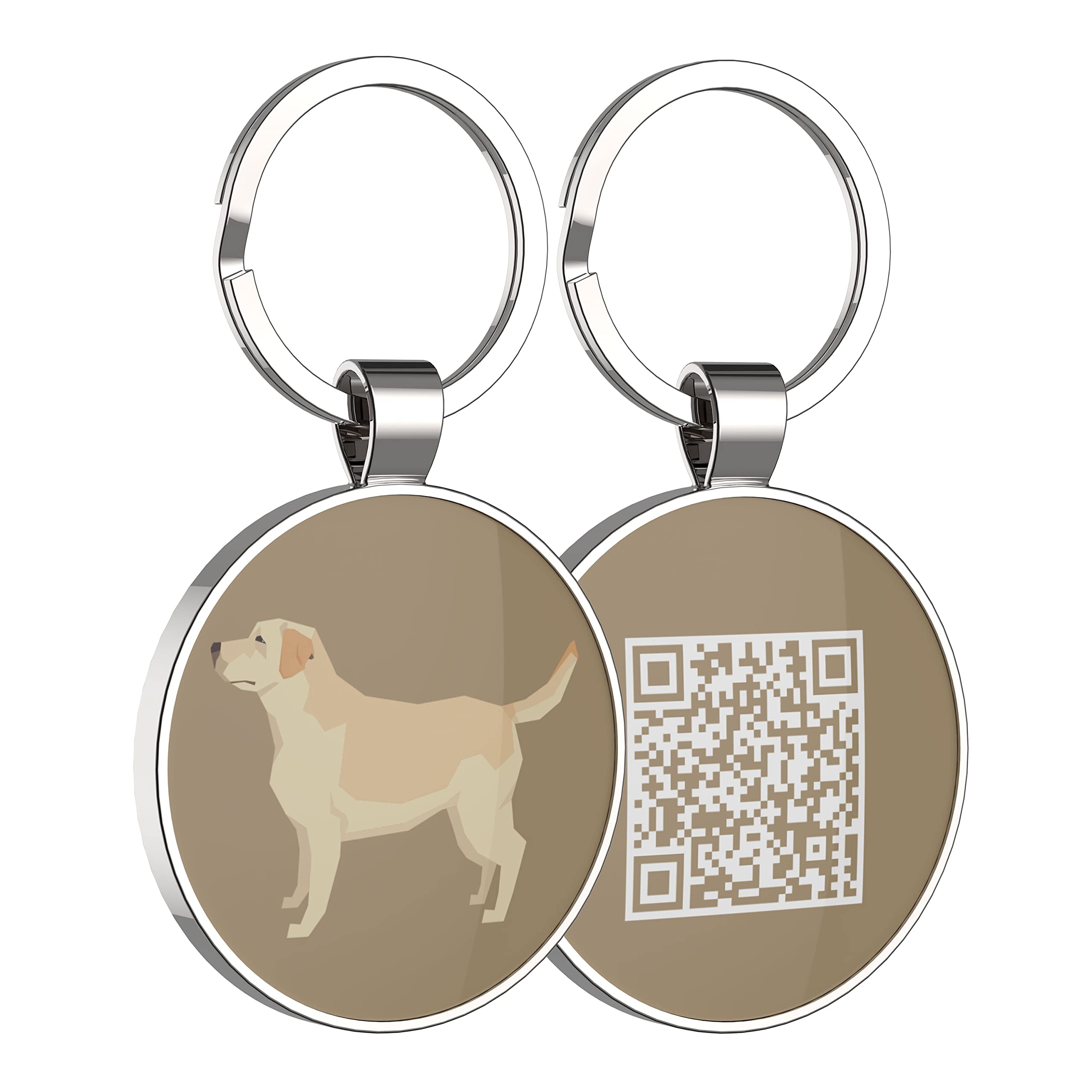 Personalized QR Code Dog Tags - Custom Engraved Pet ID Tags with Online Profile to Prevent Lost Dogs | Perfect Gift for Labrador Owners (Ideal for Travel, Walks & Daily Safety)