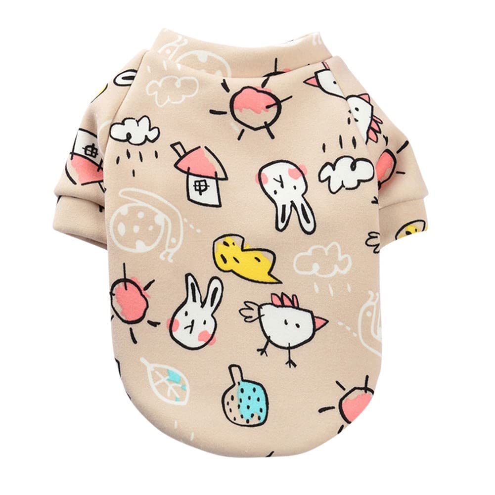 Patgoal Dog Hoodies - Warm Puppy Sweater Coat for Small Dogs & Cats - Cute Printed Pet Clothes for Winter Outfits - Perfect for Indoor & Outdoor Activities, Walks, and Photo Shoots