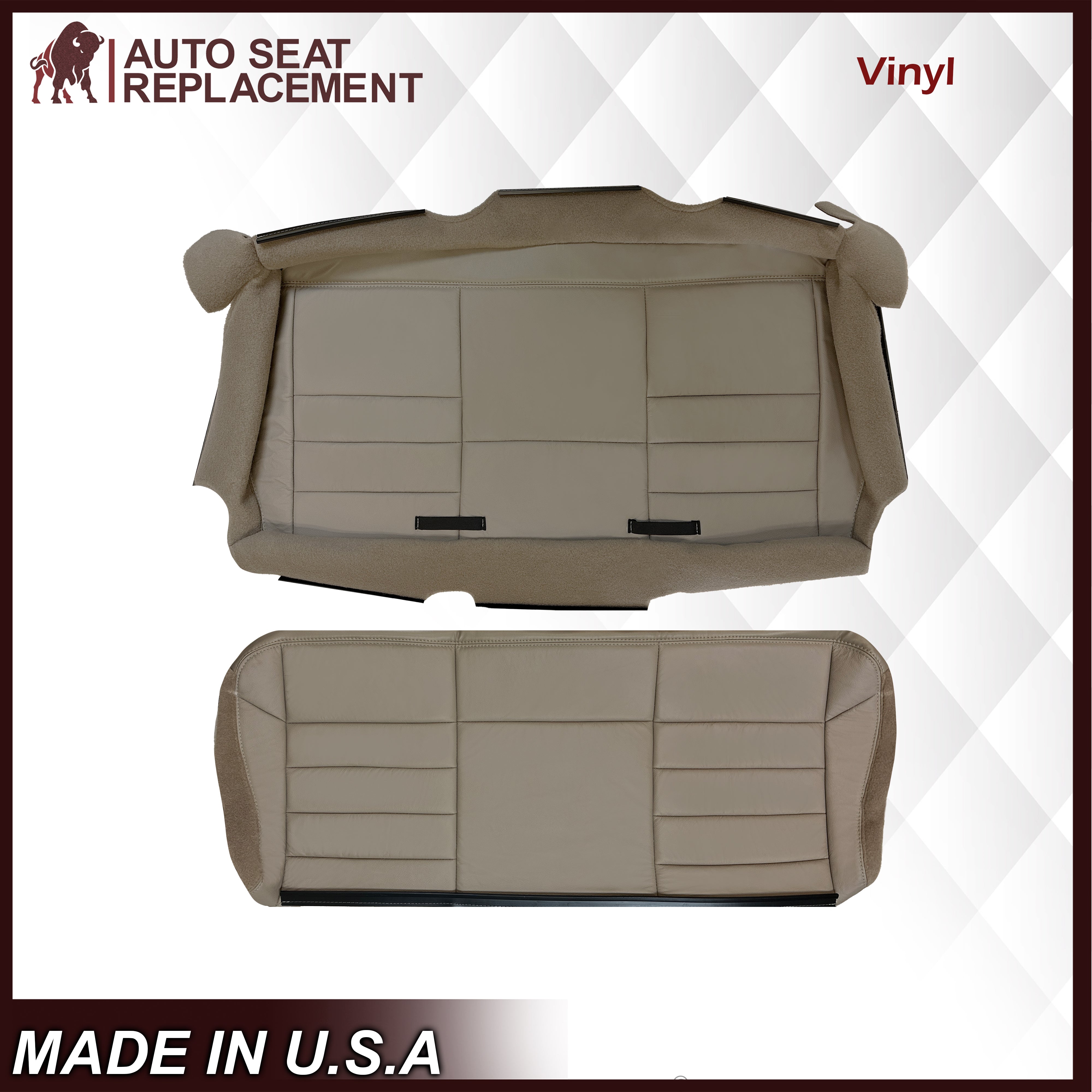 2000-2001 Ford Excursion XLT Tan Leather Seat Covers - 2nd & 3rd Row Replacement Covers | Durable Protection for Family Road Trips & Off-Road Adventures