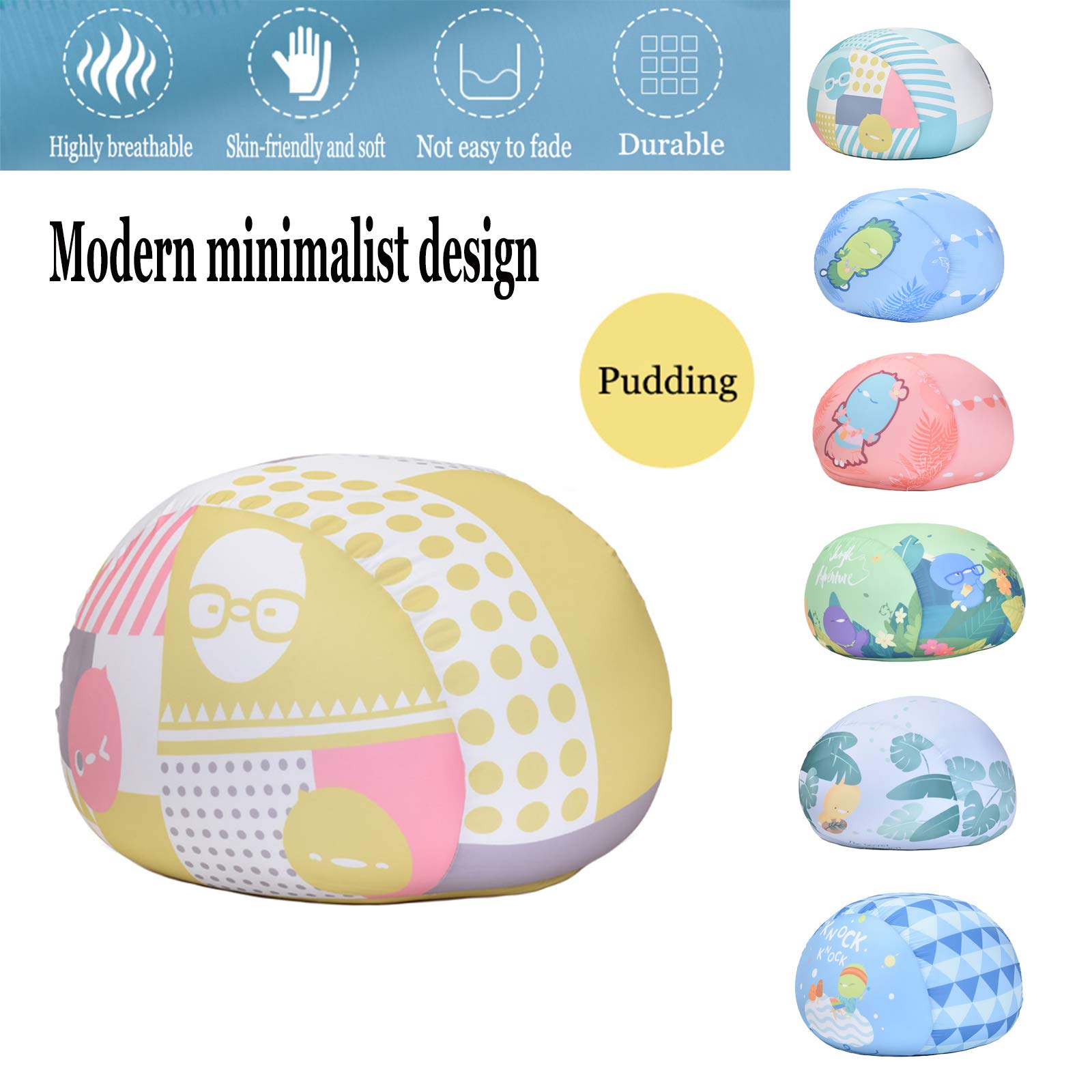 Classic Bean Bag Chair Cover - Washable Sofa Slipcover & Toy Storage Organizer for Kids and Adults (Empty, No Filling) - Perfect for Playrooms, Dorms & Living Rooms