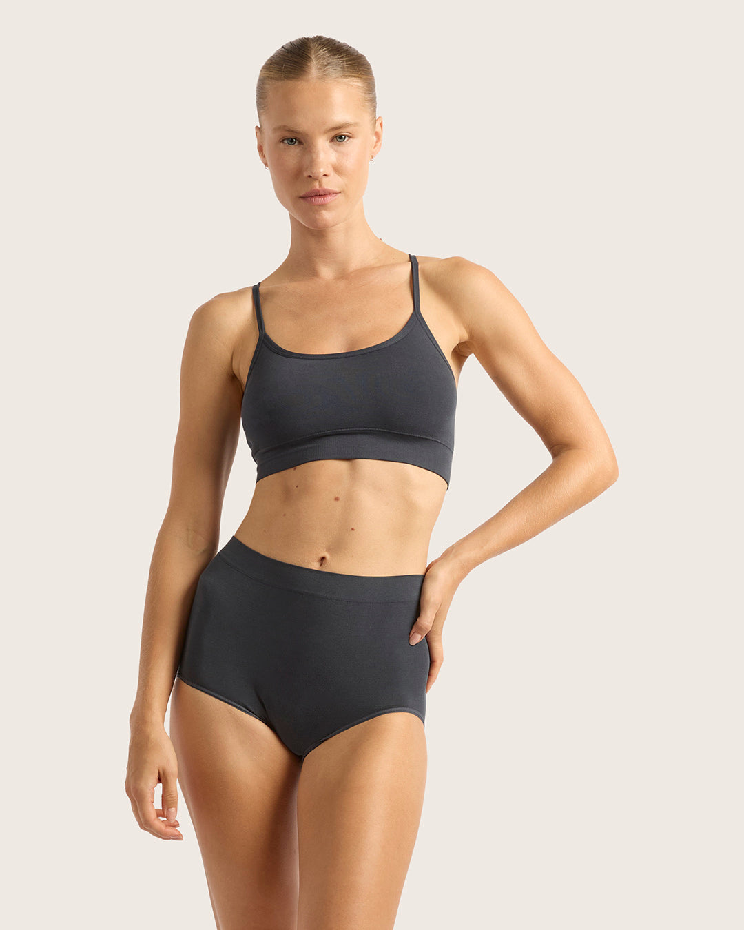 LYOLYTE Full Boyleg Brief Storm - Comfortable Women's Underwear for Everyday Wear, Workout & Sleep