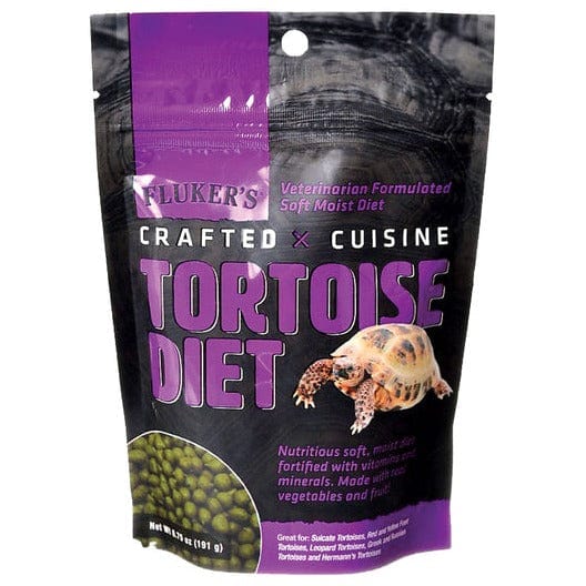 FLUKER'S Crafted Cuisine Tortoise Diet - Premium Turtle Food for Healthy Growth & Shell Strength - Ideal for Pet Tortoises, Turtles & Reptiles - Perfect for Daily Feeding & Nutritional Support